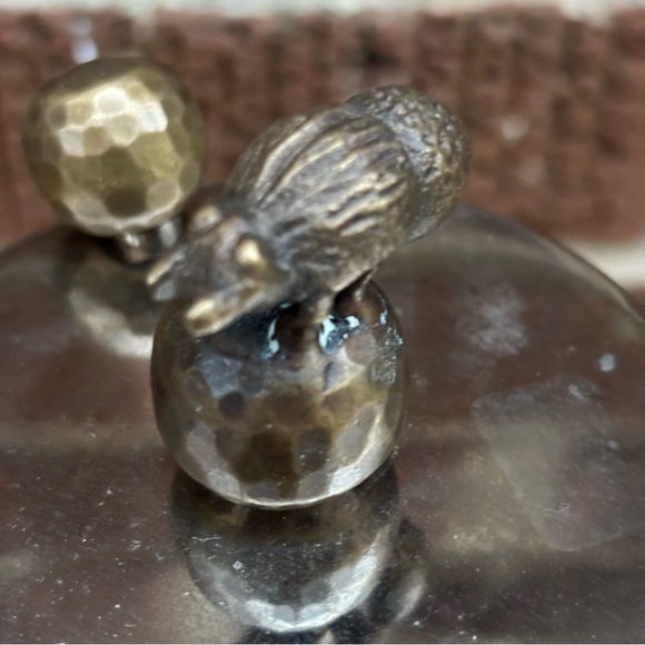 Cracker Barrel Exclusive Glass Pot and metal top Honey with spoon - Picture 3 of 8